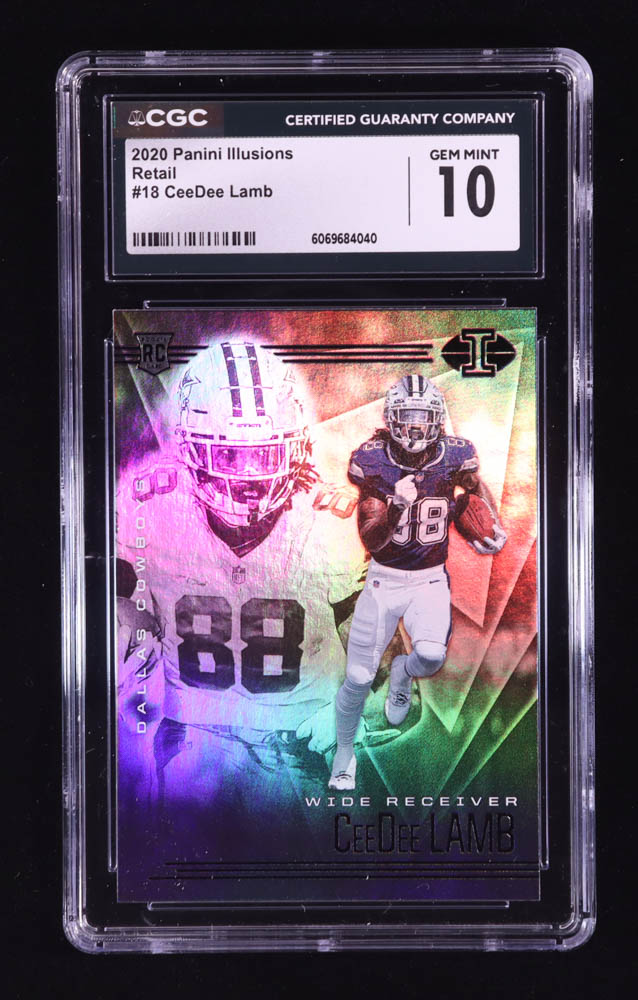 CeeDee Lamb 2020 Panini Illusions Retail #18 RC (CGC 10) at PristineAuction.com CeeDee Lamb 2020 Panini Illusions Retail #18 RC (CGC 10) at PristineAuction.com