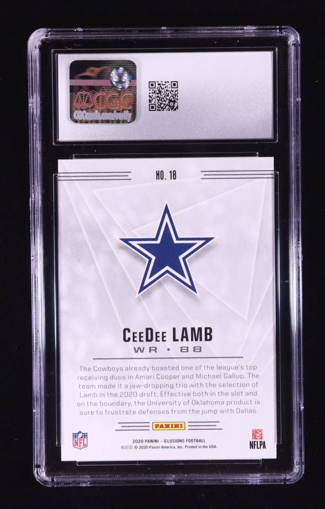 CeeDee Lamb 2020 Panini Illusions Retail #18 RC (CGC 10) at PristineAuction.com CeeDee Lamb 2020 Panini Illusions Retail #18 RC (CGC 10) at PristineAuction.com