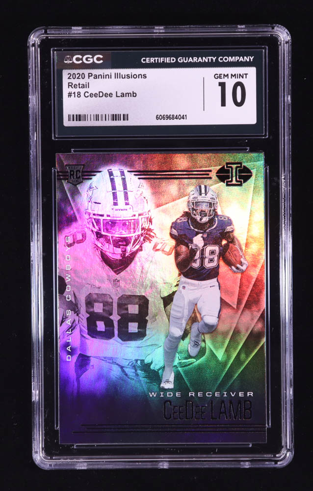 CeeDee Lamb 2020 Panini Illusions Retail #18 RC (CGC 10) at PristineAuction.com CeeDee Lamb 2020 Panini Illusions Retail #18 RC (CGC 10) at PristineAuction.com