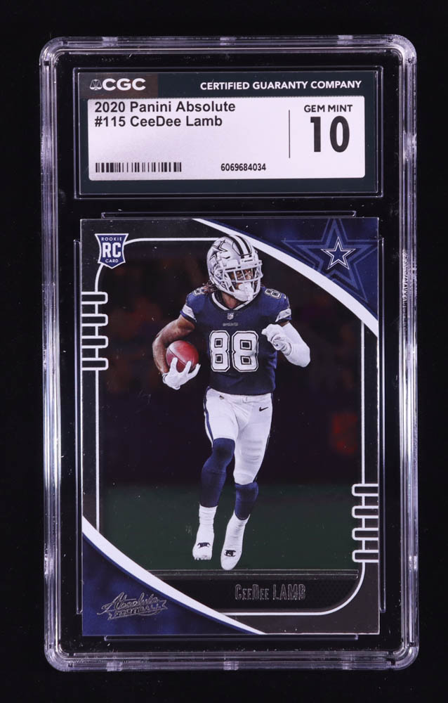 CeeDee Lamb 2020 Absolute Red #115 RC (CGC 10) at PristineAuction.com CeeDee Lamb 2020 Absolute Red #115 RC (CGC 10) at PristineAuction.com