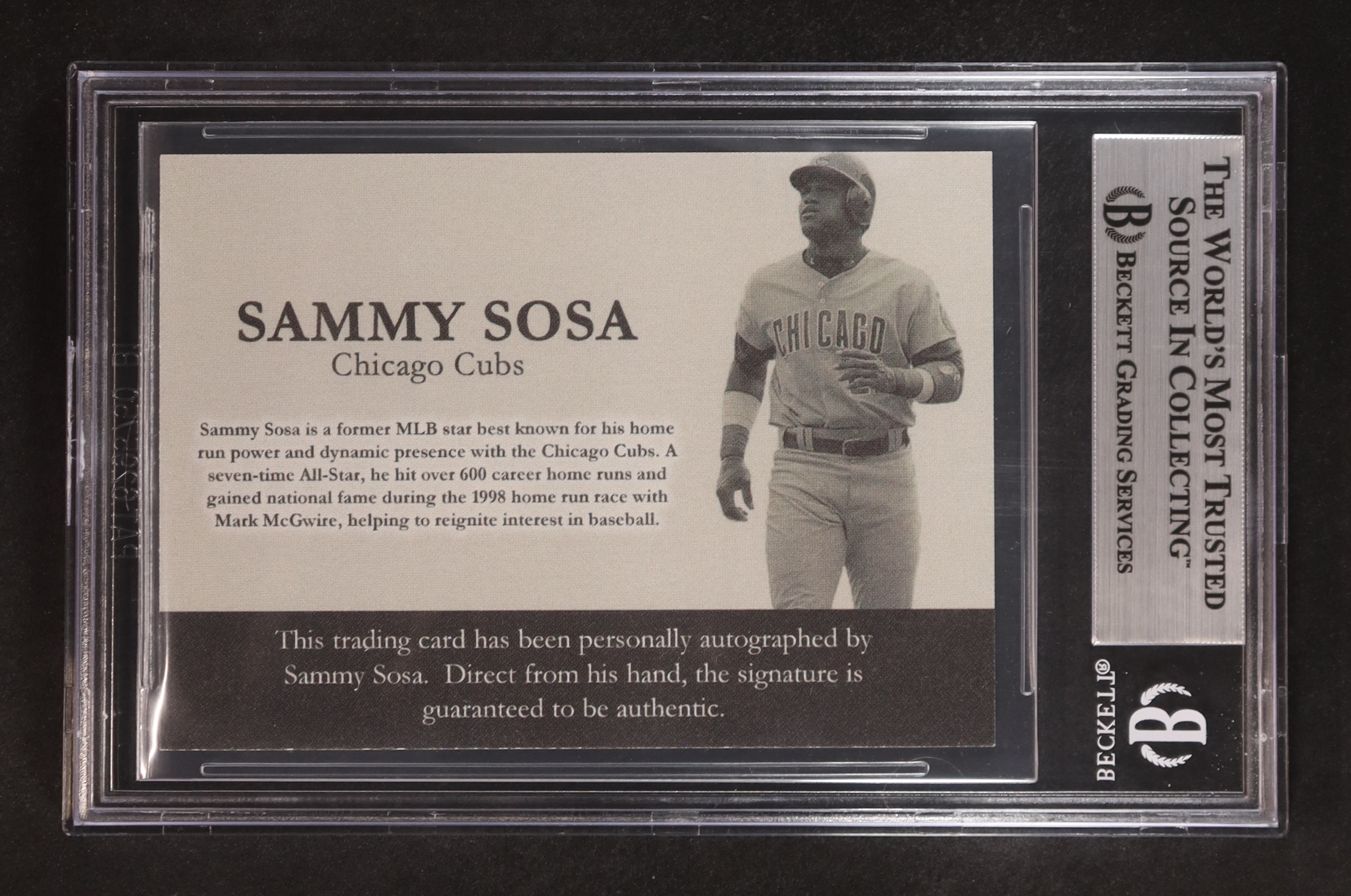 Sammy Sosa Signed Custom Trading Card (BGS) at PristineAuction.com Sammy Sosa Signed Custom Trading Card (BGS) at PristineAuction.com