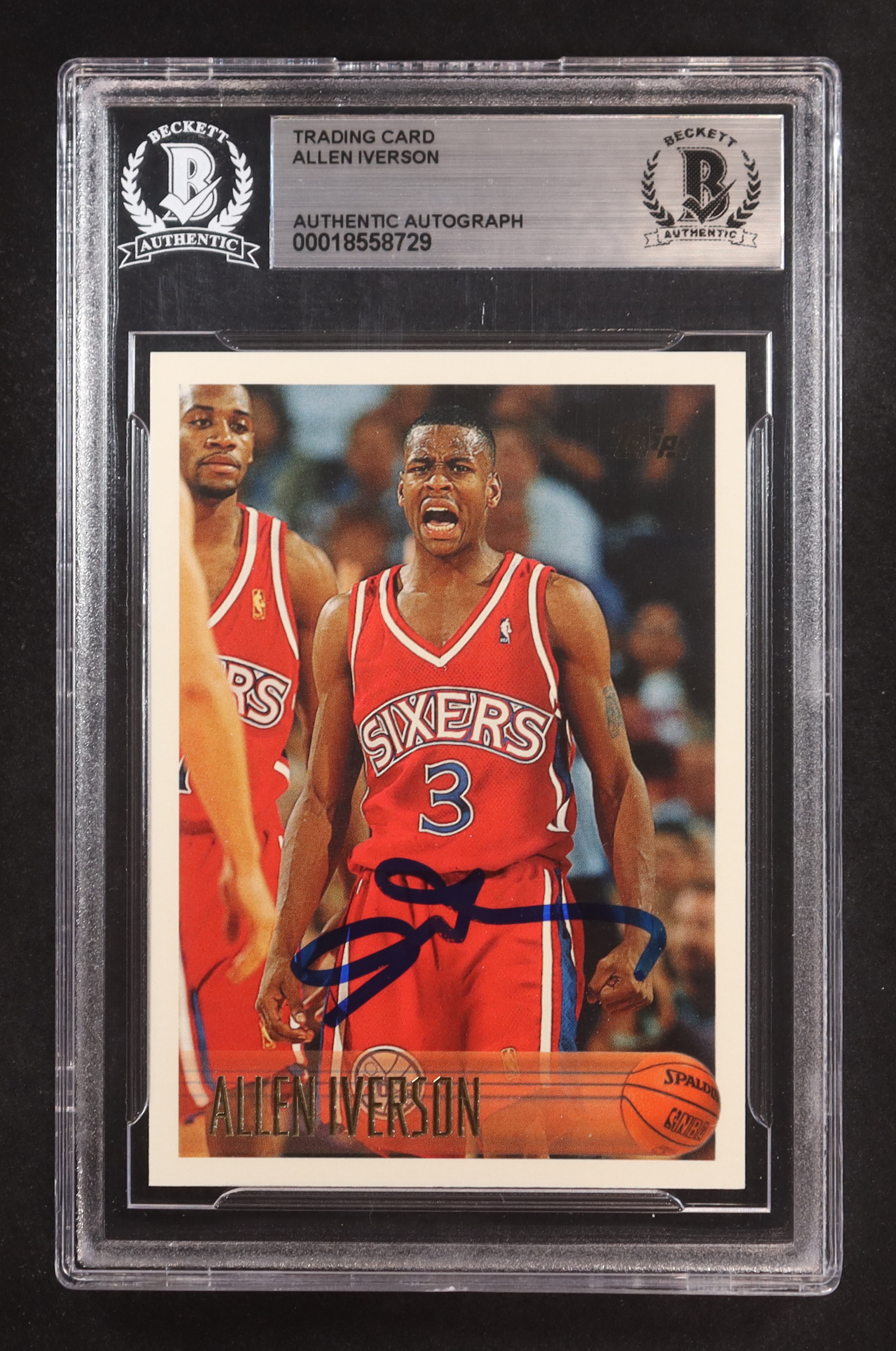 Allen Iverson Signed 1996-97 Topps #171 RC (BGS) at PristineAuction.com Allen Iverson Signed 1996-97 Topps #171 RC (BGS) at PristineAuction.com