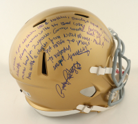 Rudy Ruettiger Signed Notre Dame Fighting Irish Full-Size Speed Helmet with Extensive Inscription (Beckett) at PristineAuction.com