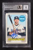 Fernando Tatis Jr. Signed 2018 Topps Heritage Minors #100 RC (BGS | Auto 10) at PristineAuction.com