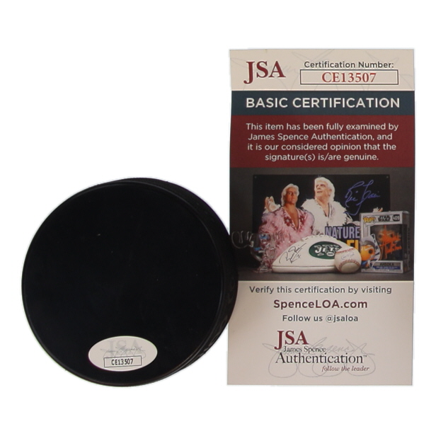 Barret Jackman Signed Blues Logo Hockey Puck (JSA) at PristineAuction.com Barret Jackman Signed Blues Logo Hockey Puck (JSA) at PristineAuction.com