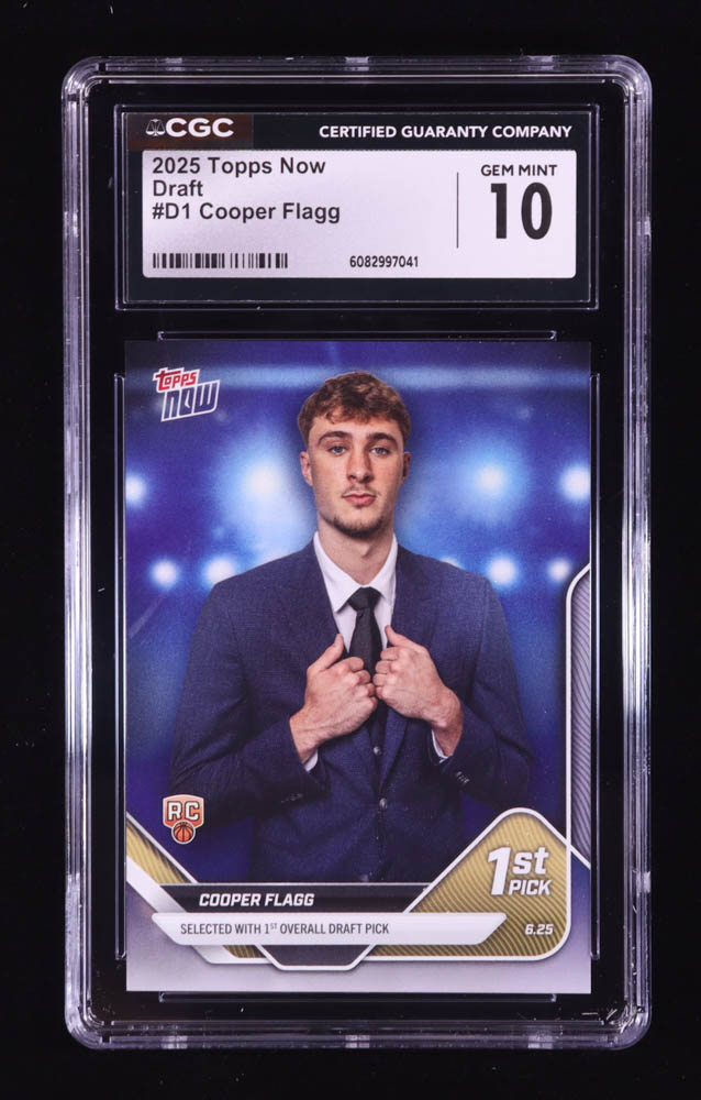 Cooper Flagg 2025-26 Topps Now #D1 RC (CGC 10) at PristineAuction.com Cooper Flagg 2025-26 Topps Now #D1 RC (CGC 10) at PristineAuction.com