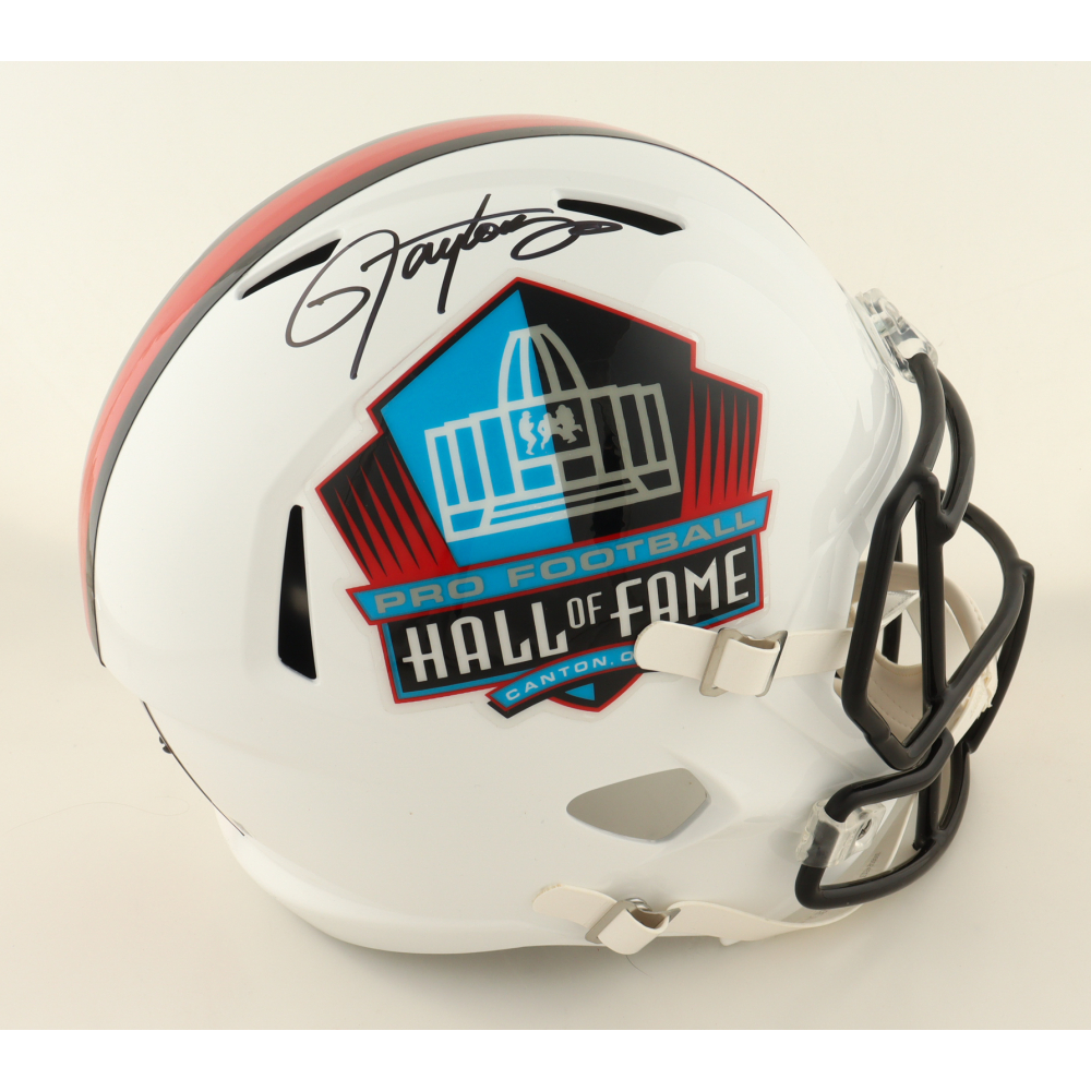 Lawrence Taylor Signed Hall Of Fame Logo Full-Size Helmet (Beckett) at PristineAuction.com