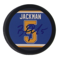 Barret Jackman Signed Blues Logo Hockey Puck (JSA) at PristineAuction.com