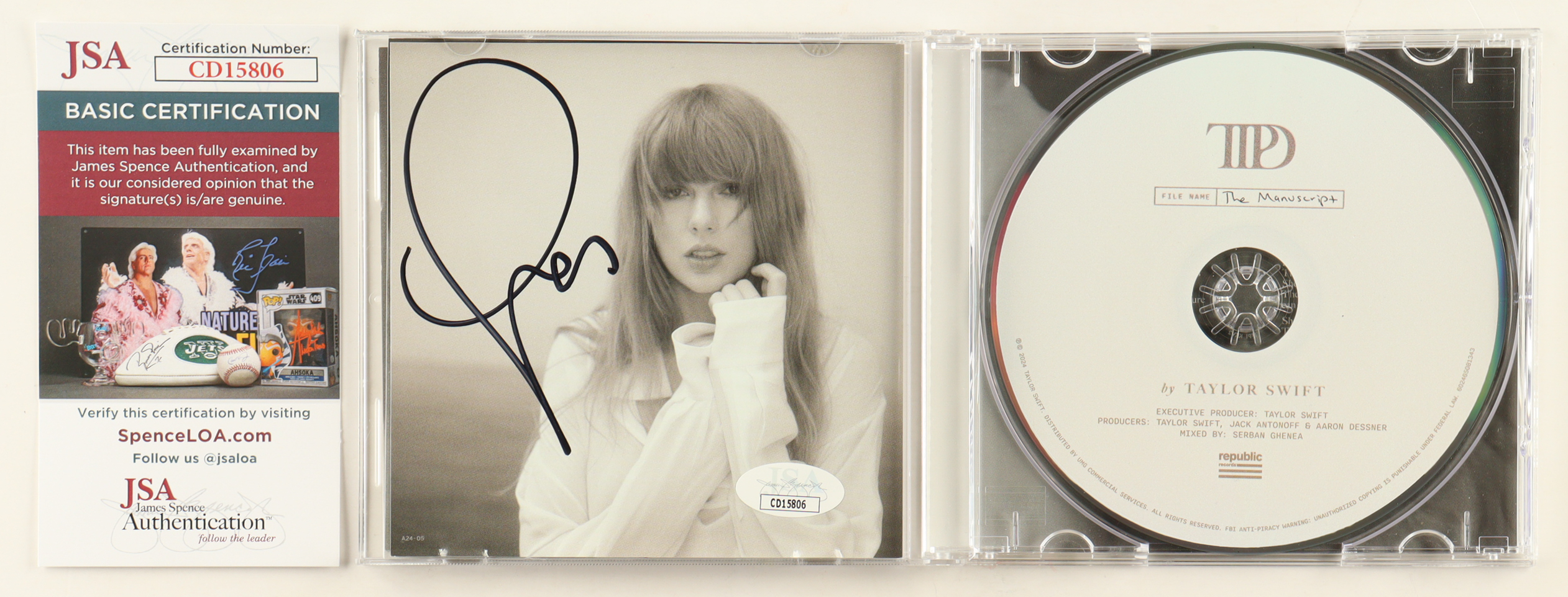 Taylor Swift Signed "The Tortured Poets Department" CD Album Insert (JSA) at PristineAuction.com Taylor Swift Signed "The Tortured Poets Department" CD Album Insert (JSA) at PristineAuction.com