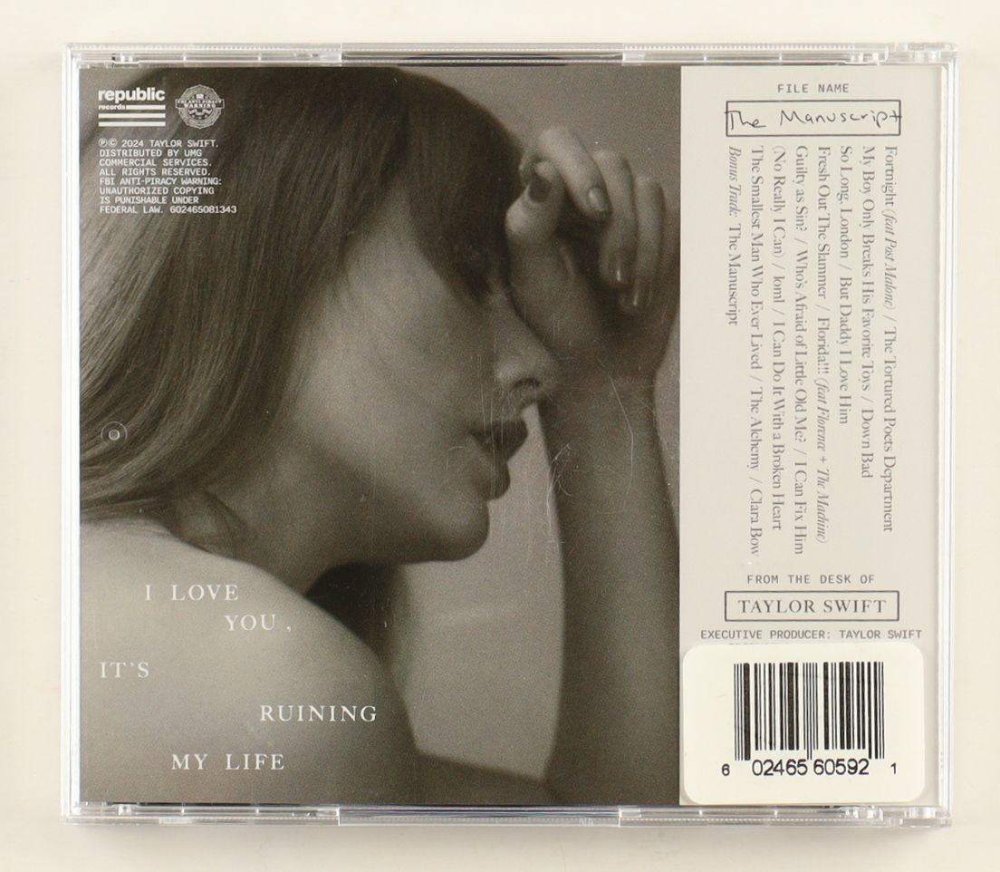 Taylor Swift Signed "The Tortured Poets Department" CD Album Insert (JSA) at PristineAuction.com Taylor Swift Signed "The Tortured Poets Department" CD Album Insert (JSA) at PristineAuction.com