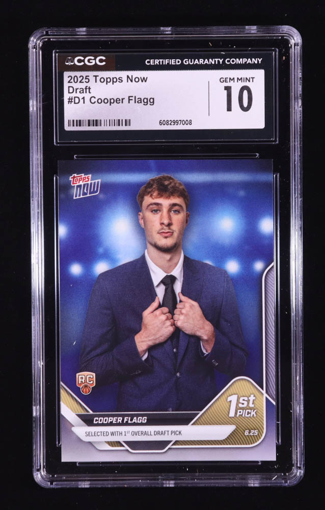 Cooper Flagg 2025-26 Topps Now #D1 RC (CGC 10) at PristineAuction.com Cooper Flagg 2025-26 Topps Now #D1 RC (CGC 10) at PristineAuction.com