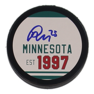 Marco Rossi Signed Wild Logo Hockey Puck (JSA) at PristineAuction.com Marco Rossi Signed Wild Logo Hockey Puck (JSA) at PristineAuction.com