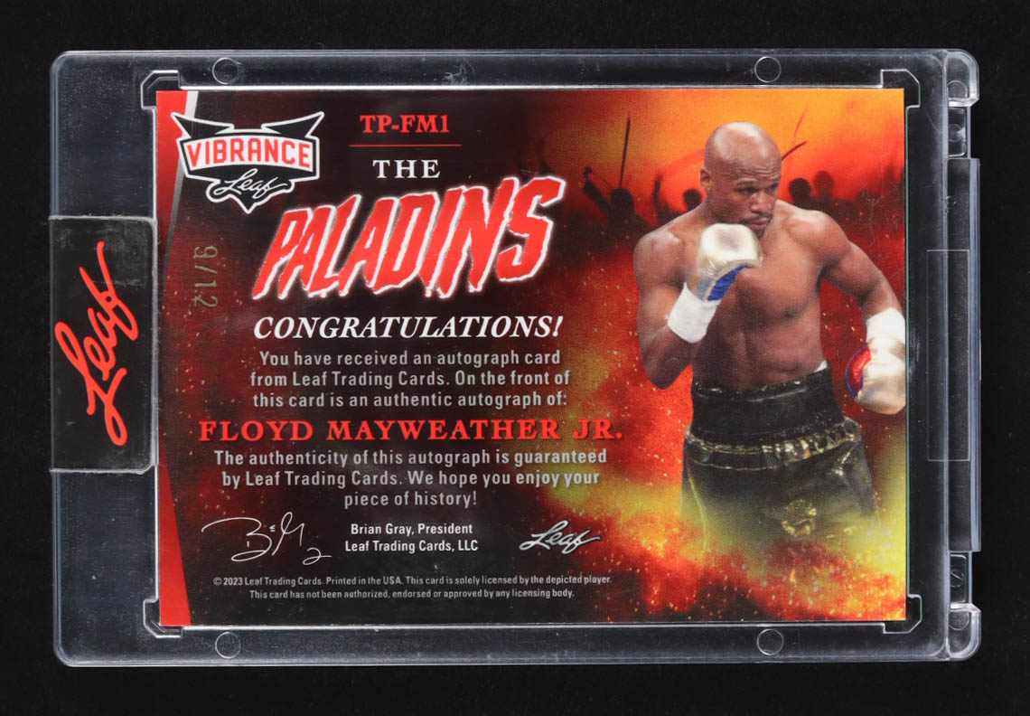 Floyd Mayweather 2023 Leaf Vibrance The Paladins Auto #TP-FM1 #9/12 at PristineAuction.com Floyd Mayweather 2023 Leaf Vibrance The Paladins Auto #TP-FM1 #9/12 at PristineAuction.com