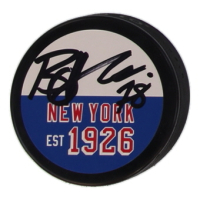 Brennan Othmann Signed Rangers Logo Hockey Puck (JSA) at PristineAuction.com