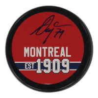 Jakub Dobes Signed Canadiens Logo Hockey Puck (JSA) at PristineAuction.com
