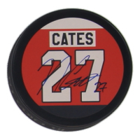 Noah Cates Signed Flyers Logo Hockey Puck (JSA) at PristineAuction.com