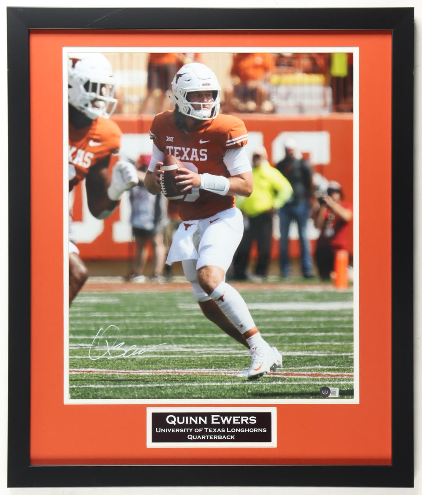 Quinn Ewers Signed Texas Longhorns Custom Framed Photo (Beckett) at PristineAuction.com Quinn Ewers Signed Texas Longhorns Custom Framed Photo (Beckett) at PristineAuction.com
