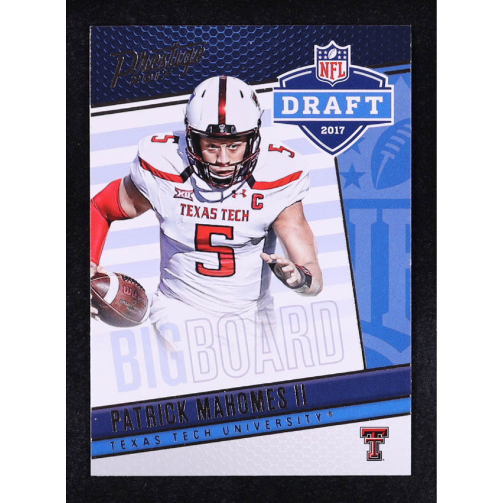 Patrick Mahomes II 2017 Prestige Draft Big Board #1 RC at PristineAuction.com