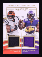 Ja'Marr Chase / Justin Jefferson 2023 Immaculate Collection Immaculate Dual Jerseys #6 #1/49 at PristineAuction.com