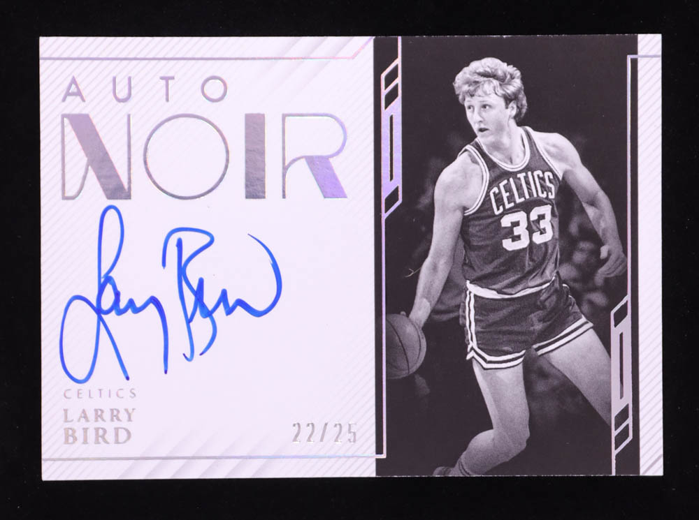 Larry Bird 2022-23 Panini Noir Autographs Black and White #33 #22/25 at PristineAuction.com Larry Bird 2022-23 Panini Noir Autographs Black and White #33 #22/25 at PristineAuction.com
