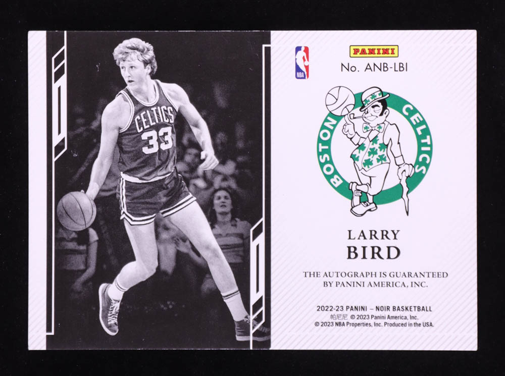 Larry Bird 2022-23 Panini Noir Autographs Black and White #33 #22/25 at PristineAuction.com Larry Bird 2022-23 Panini Noir Autographs Black and White #33 #22/25 at PristineAuction.com