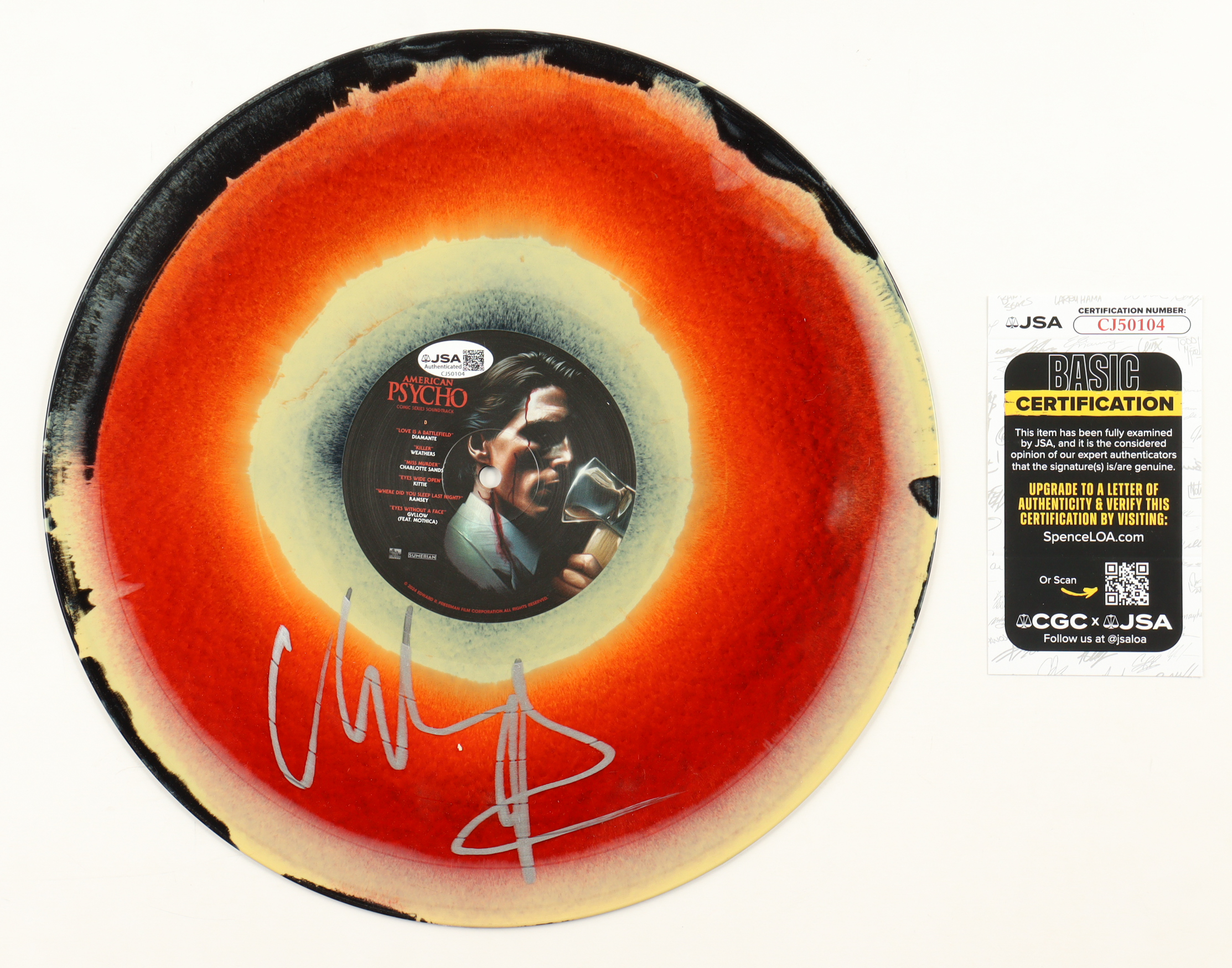 Christian Bale Signed "American Psycho Comic Series Soundtrack" Vinyl Record Album (JSA) at PristineAuction.com Christian Bale Signed "American Psycho Comic Series Soundtrack" Vinyl Record Album (JSA) at PristineAuction.com