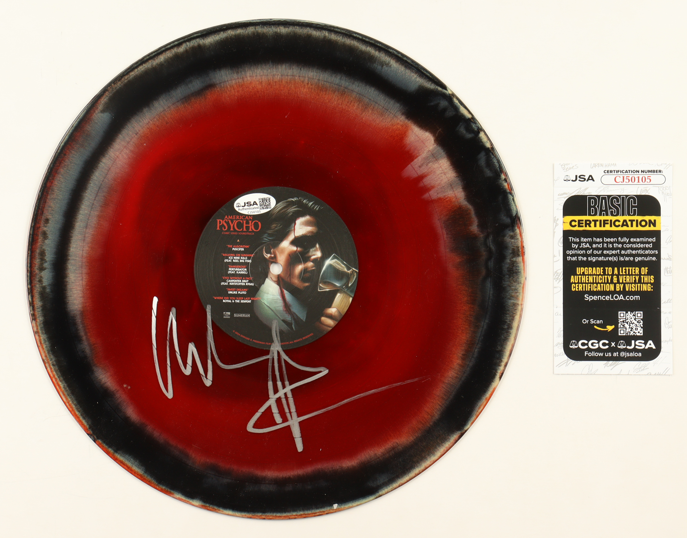 Christian Bale Signed "American Psycho Comic Series Soundtrack" Vinyl Record Album (JSA) at PristineAuction.com Christian Bale Signed "American Psycho Comic Series Soundtrack" Vinyl Record Album (JSA) at PristineAuction.com