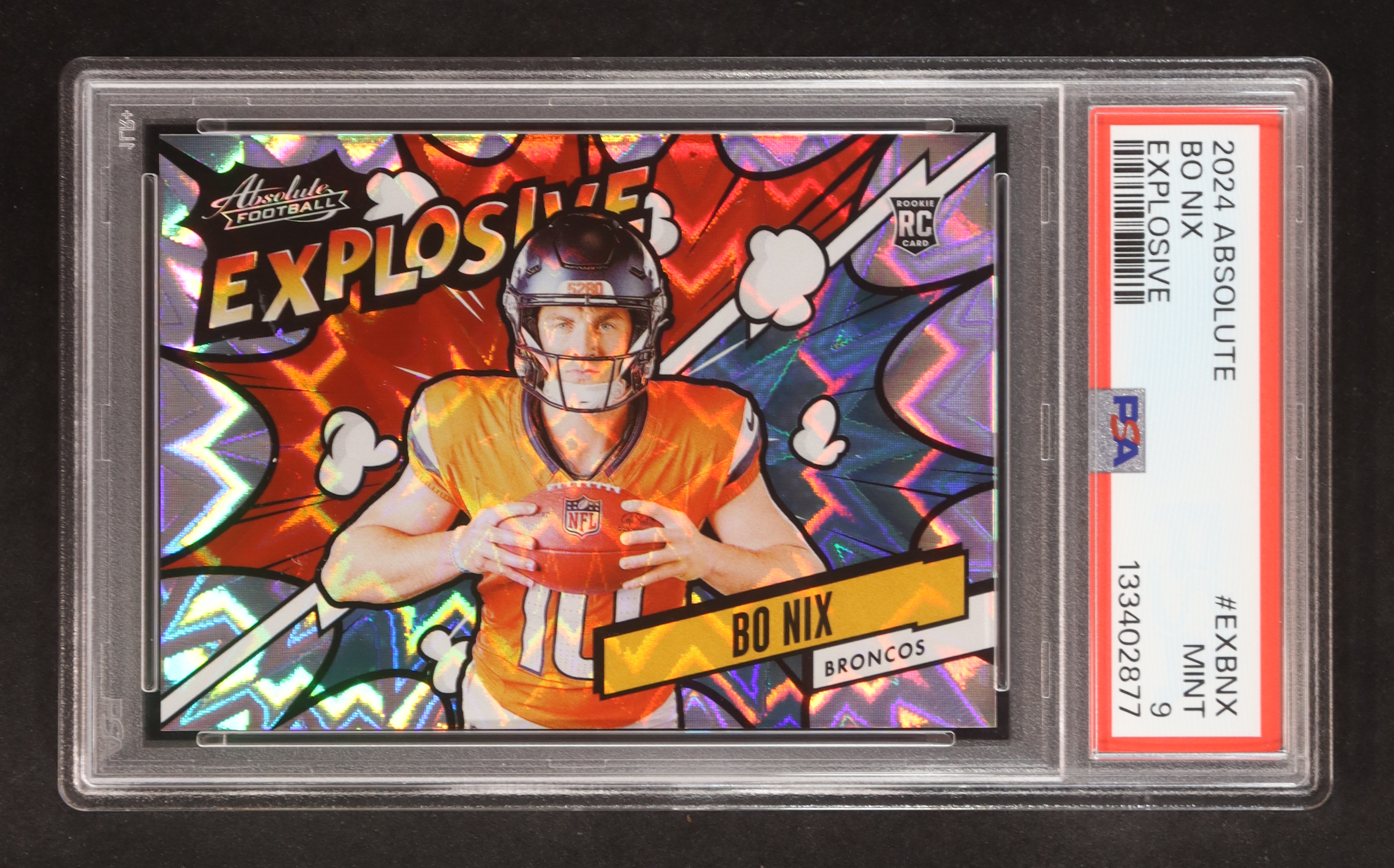 Bo Nix 2024 Absolute Explosive Gold #4 RC (PSA 9) at PristineAuction.com Bo Nix 2024 Absolute Explosive Gold #4 RC (PSA 9) at PristineAuction.com