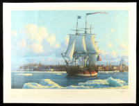"The Empress of China Departing New York" 25.75x34 LE Signed Lithograph by Robert Massey #46/250 (Ship Store Galleries) at PristineAuction.com