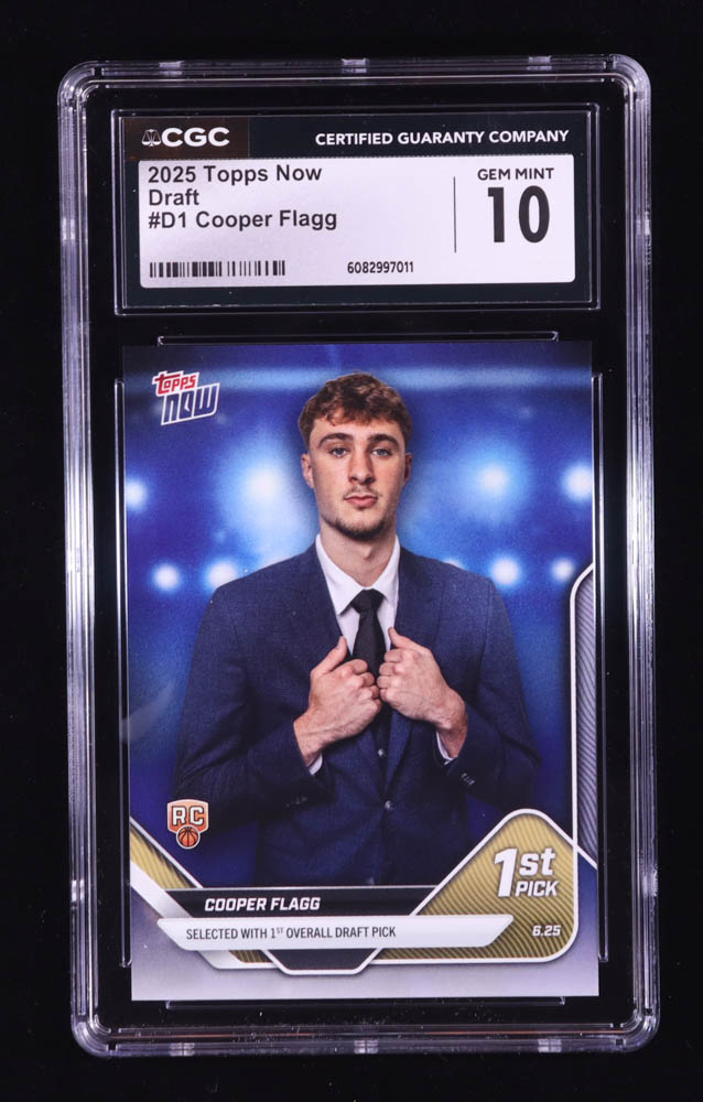 Cooper Flagg 2025-26 Topps Now #D1 RC (CGC 10) at PristineAuction.com Cooper Flagg 2025-26 Topps Now #D1 RC (CGC 10) at PristineAuction.com