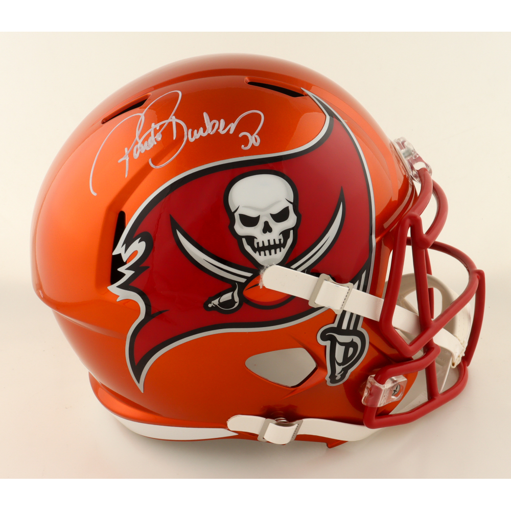 Ronde Barber Signed Buccaneers Full-Size Flash Alternate Speed Helmet (Beckett) at PristineAuction.com