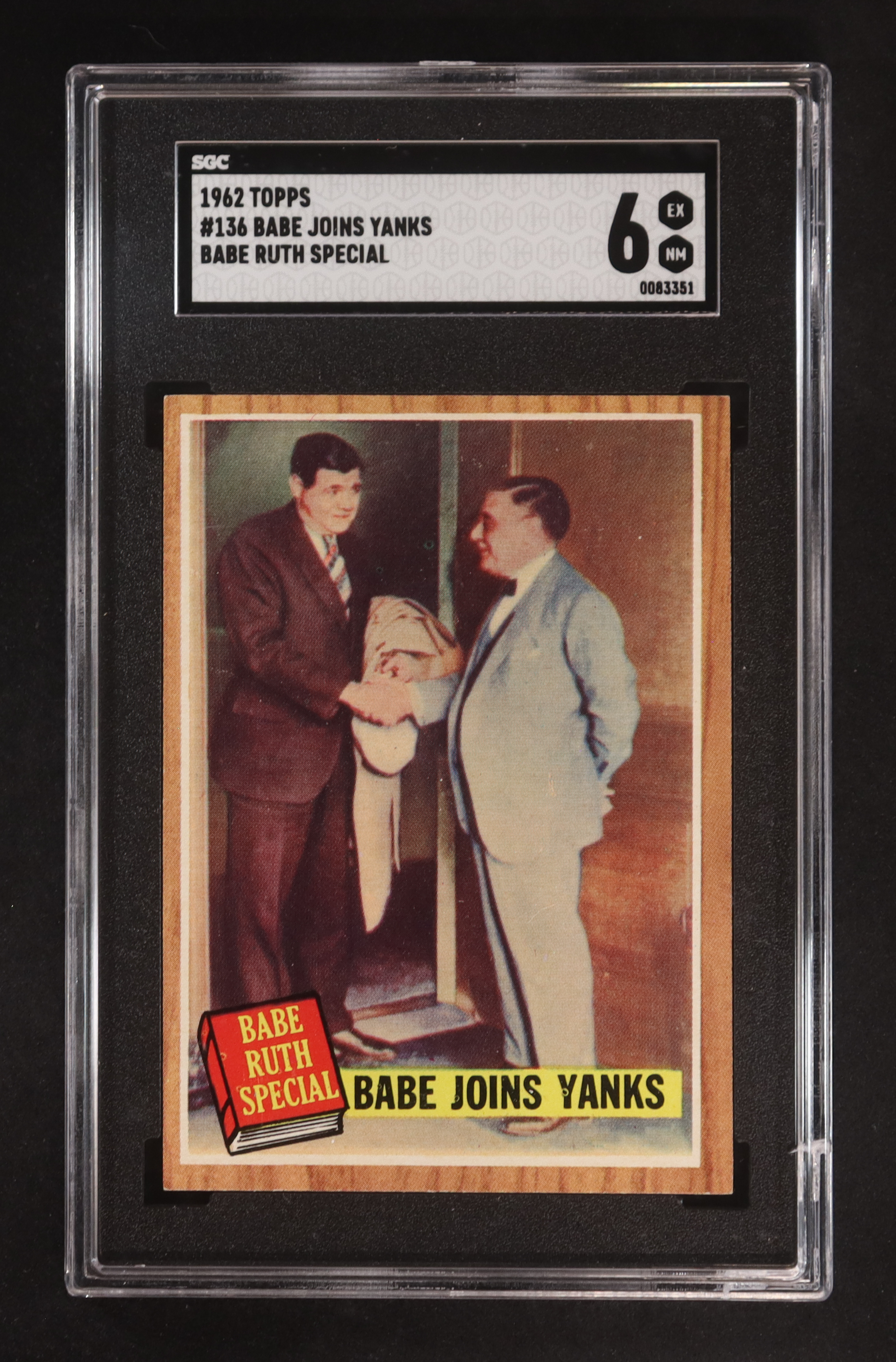 Babe Ruth 1962 Topps #136 Special 2 / Babe Joins Yanks (SGC 6) at PristineAuction.com Babe Ruth 1962 Topps #136 Special 2 / Babe Joins Yanks (SGC 6) at PristineAuction.com