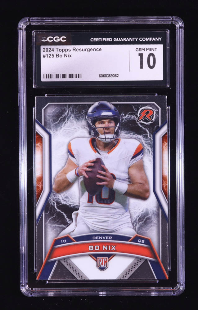 Bo Nix 2024 Topps Resurgence #125 RC (CGC 10) at PristineAuction.com Bo Nix 2024 Topps Resurgence #125 RC (CGC 10) at PristineAuction.com