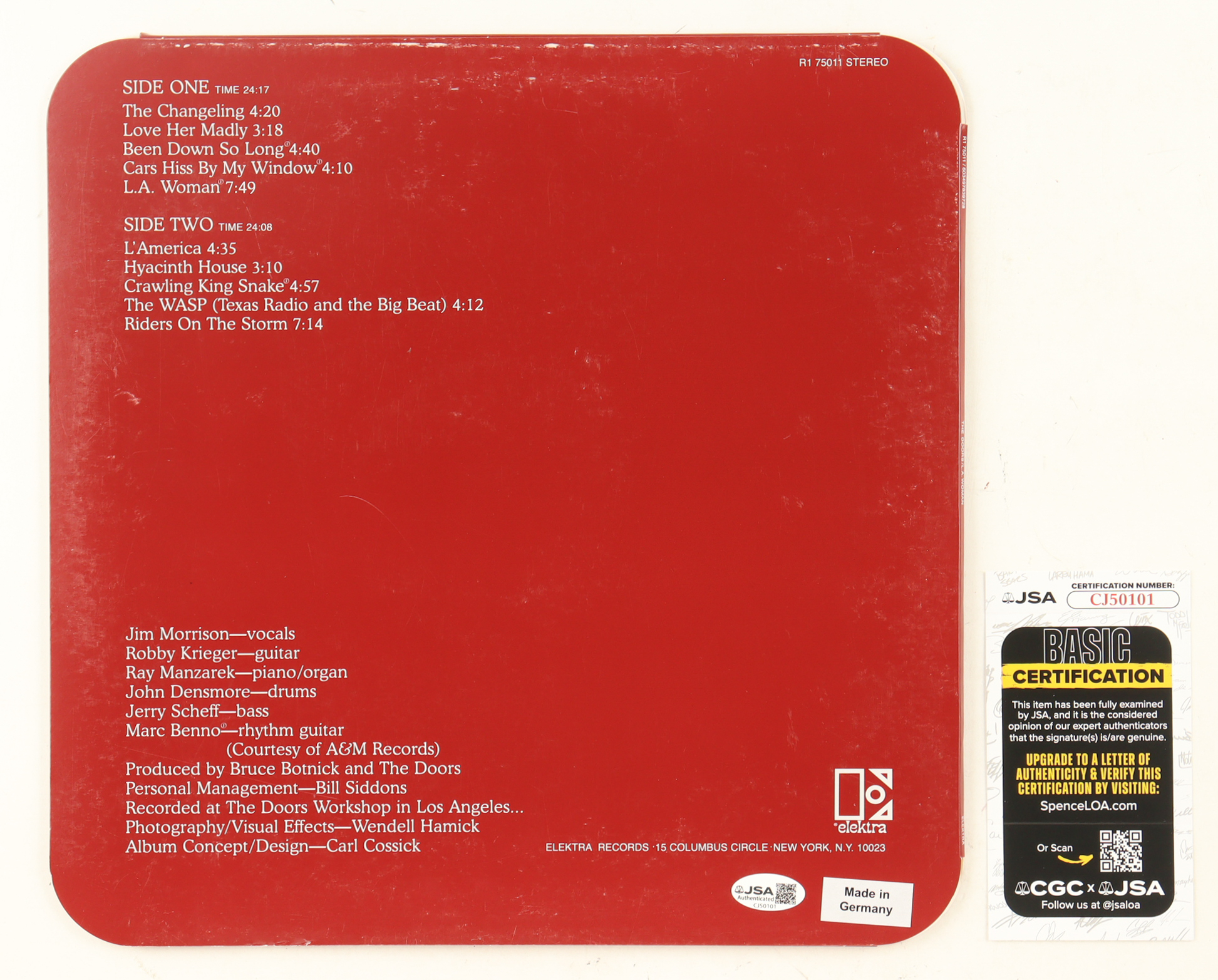 Robby Krieger Signed The Doors "L.A. Woman" Vinyl Album (JSA) at PristineAuction.com Robby Krieger Signed The Doors "L.A. Woman" Vinyl Album (JSA) at PristineAuction.com