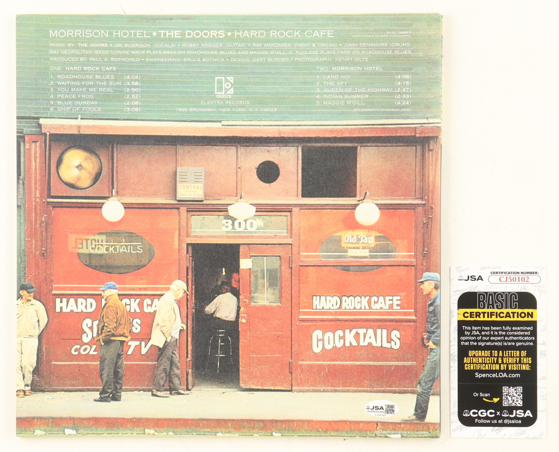 Robby Krieger Signed The Doors "Morrison Hotel" Vinyl Album (JSA) at PristineAuction.com Robby Krieger Signed The Doors "Morrison Hotel" Vinyl Album (JSA) at PristineAuction.com