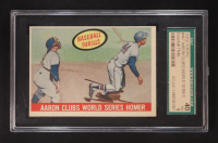 Hank Aaron 1959 Topps #467 BT / WS Homer (SGC 3) at PristineAuction.com