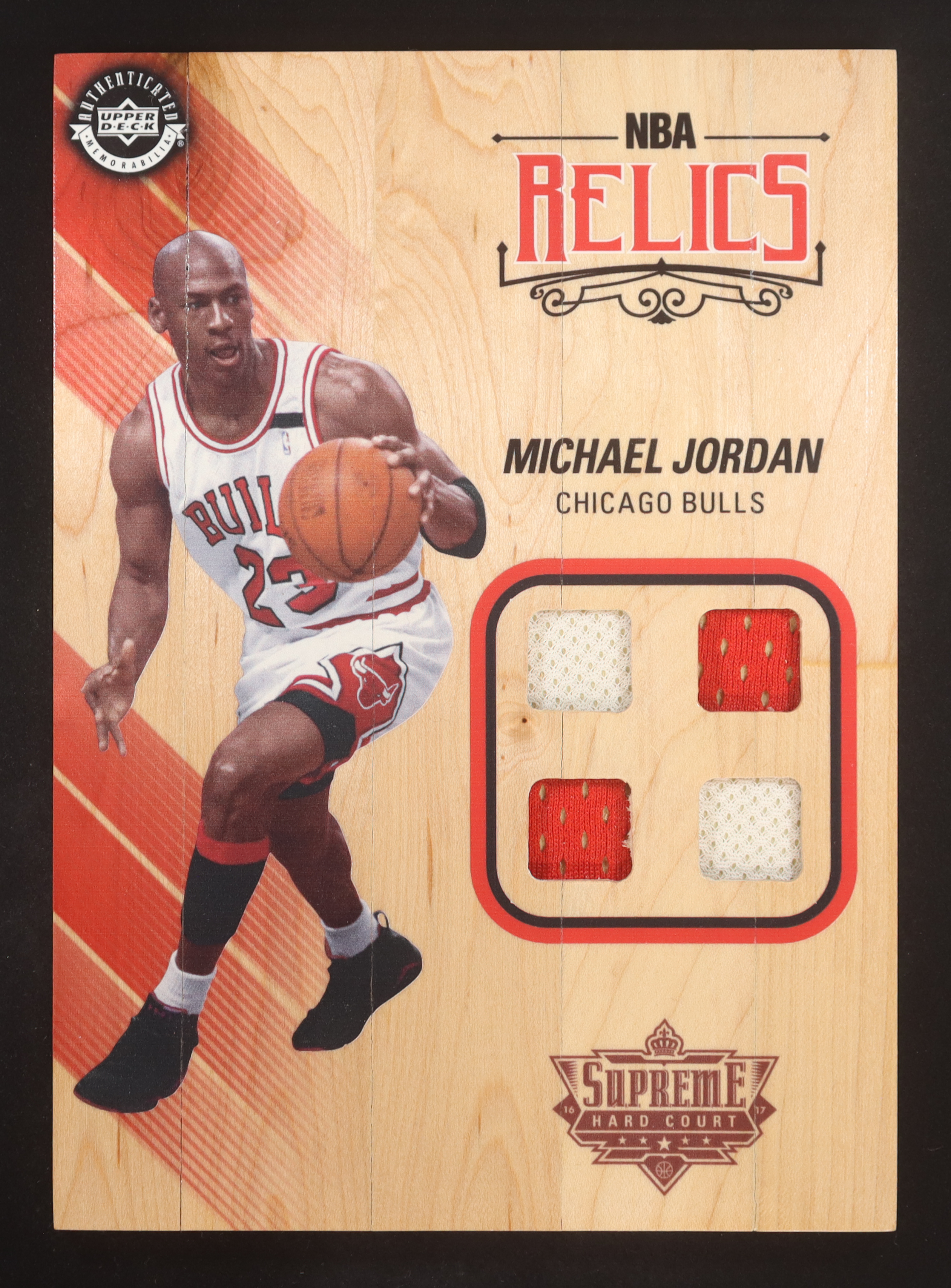 Michael Jordan 2016-17 Upper Deck Supreme Hard Court NBA Relics #NBARMI at PristineAuction.com Michael Jordan 2016-17 Upper Deck Supreme Hard Court NBA Relics #NBARMI at PristineAuction.com