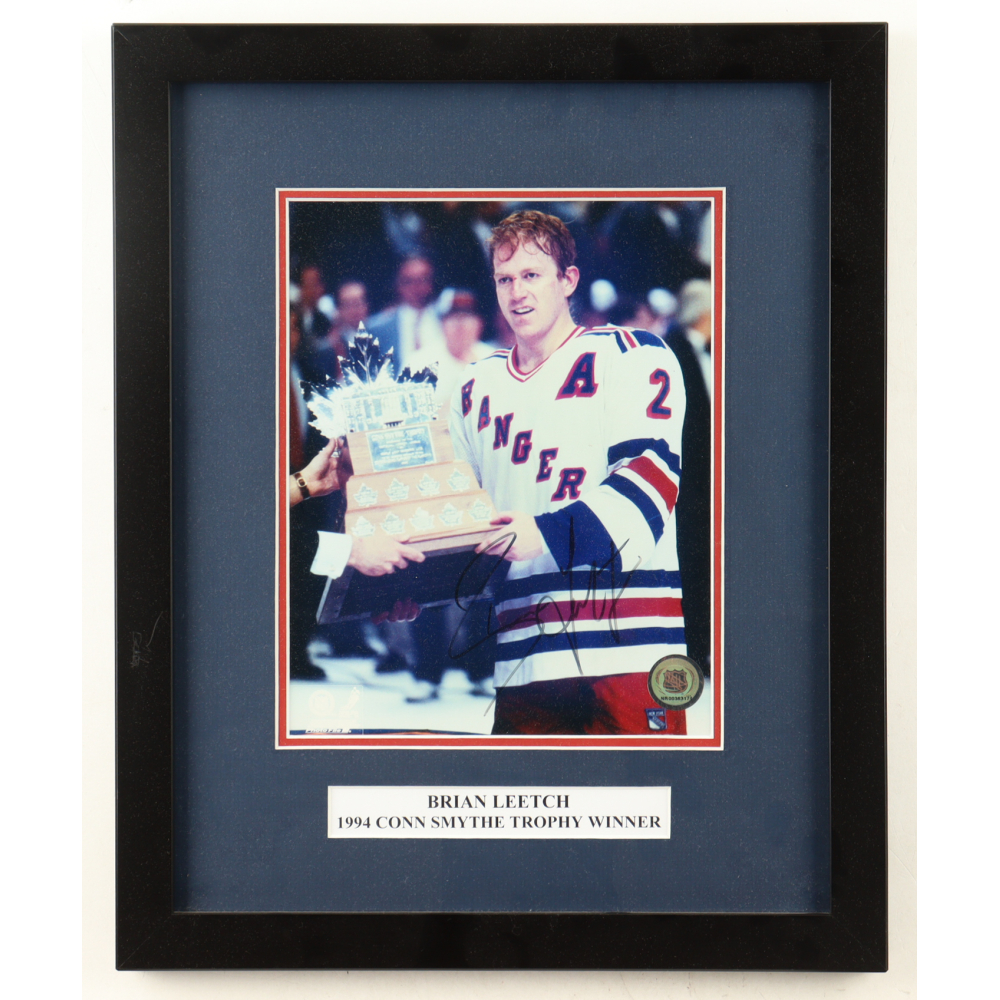 Brian Leetch Signed Rangers Custom Framed Photo (Beckett) at PristineAuction.com