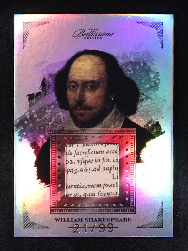 William Shakespeare 2023 Keepsake Collection Bellissimo Edition Relics Silver #61 #21/99 at PristineAuction.com William Shakespeare 2023 Keepsake Collection Bellissimo Edition Relics Silver #61 #21/99 at PristineAuction.com
