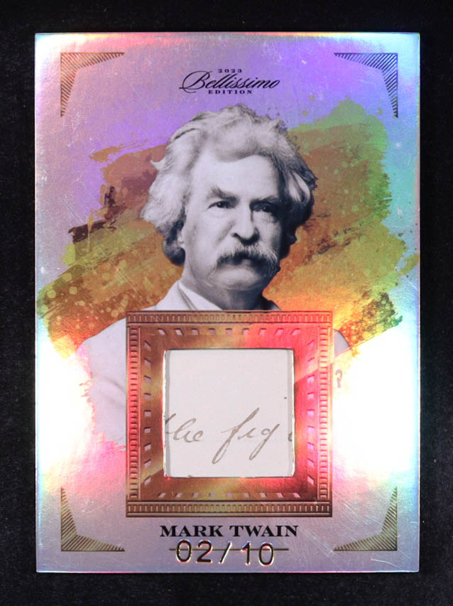 Mark Twain 2023 Keepsake Collection Bellissimo Edition Relics Gold #62 #02/10 at PristineAuction.com Mark Twain 2023 Keepsake Collection Bellissimo Edition Relics Gold #62 #02/10 at PristineAuction.com