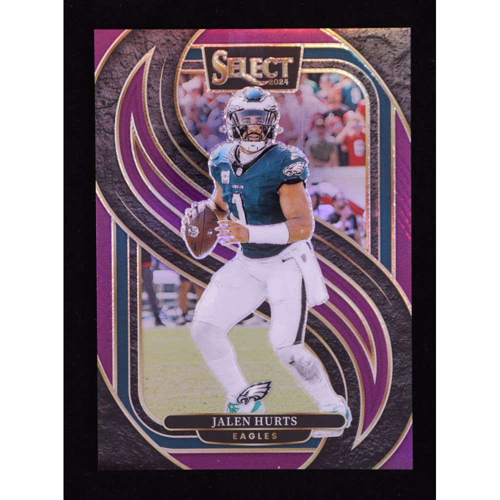 Jalen Hurts 2024 Select Prizm Purple #165 #55/75 at PristineAuction.com