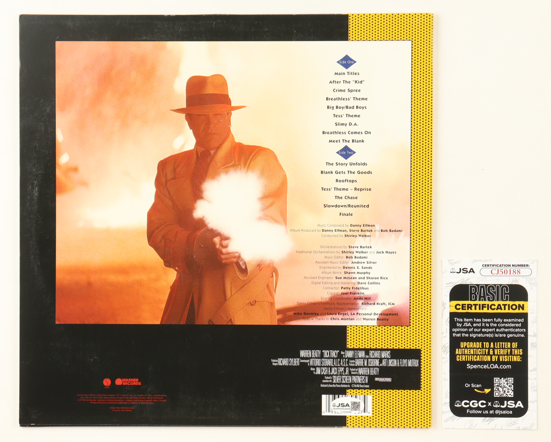 Danny Elfman Signed "Dick Tracy Original Motion Picture Soundtrack" Vinyl Record Album (JSA) at PristineAuction.com Danny Elfman Signed "Dick Tracy Original Motion Picture Soundtrack" Vinyl Record Album (JSA) at PristineAuction.com