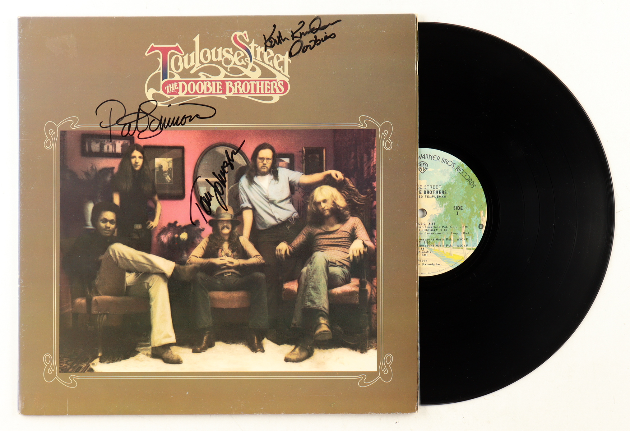 Patrick Simmons, Keith Knudsen & Tom Johnston Signed "Toulouse Street" Vinyl Record Album Cover Inscribed "Doobies" (Beckett) at PristineAuction.com Patrick Simmons, Keith Knudsen & Tom Johnston Signed "Toulouse Street" Vinyl Record Album Cover Inscribed "Doobies" (Beckett) at PristineAuction.com