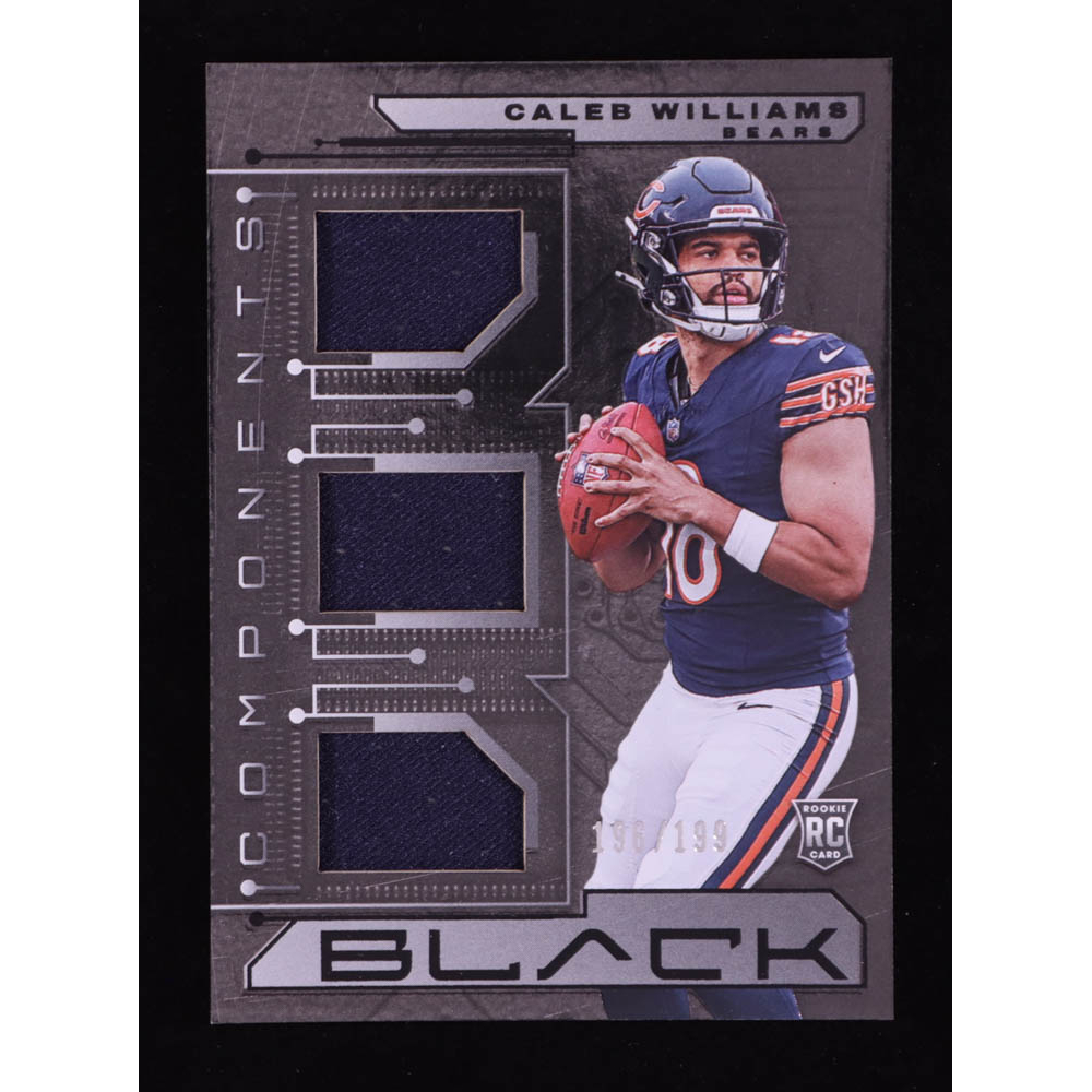 Caleb Williams 2024 Panini Black Components Jerseys #1 RC #196/199 at PristineAuction.com