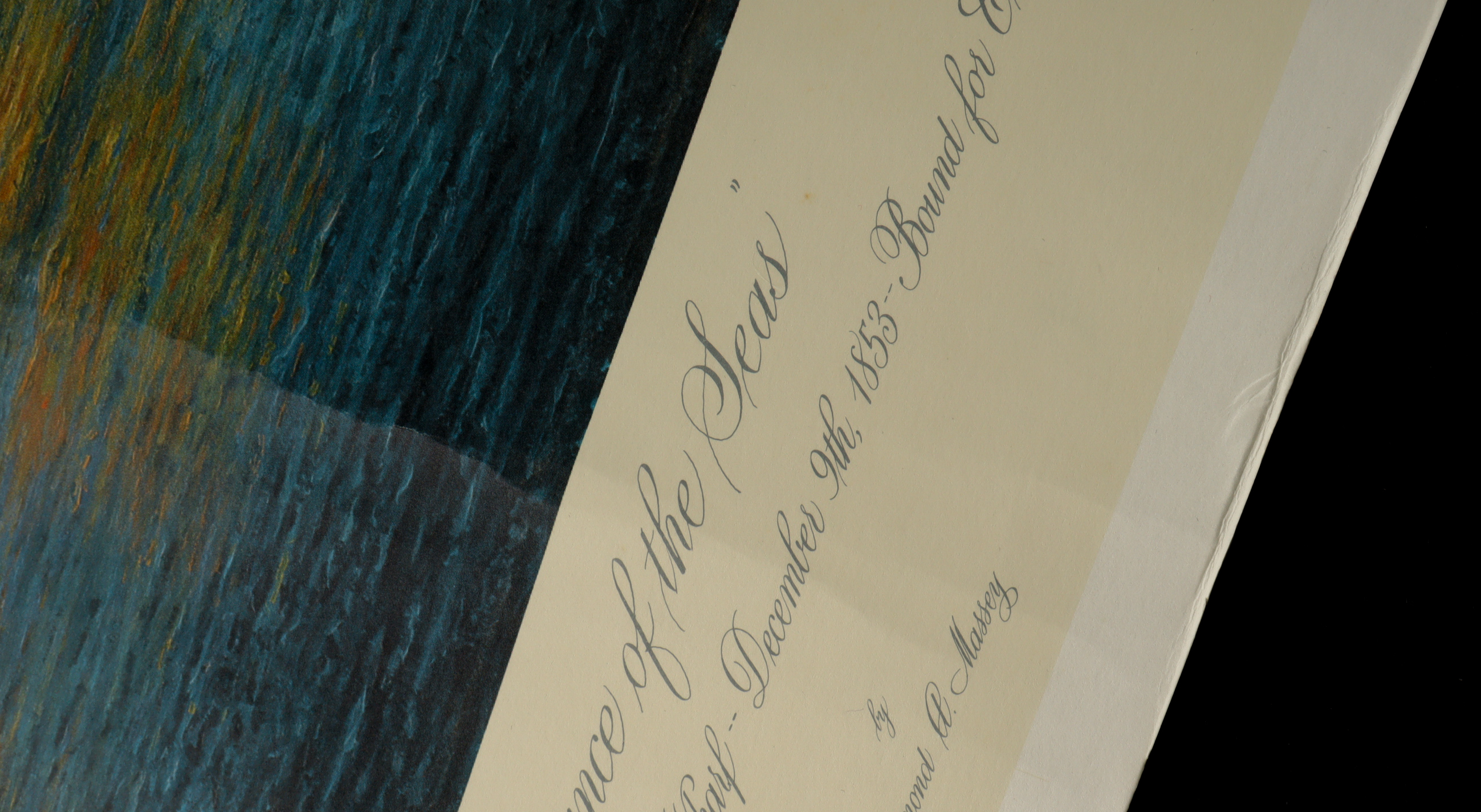 "Romance of the Seas Departing Boston's Long Wharf" 27x34 LE Signed Lithograph by Robert Massey #23/250 (Ship Store Galleries) at PristineAuction.com "Romance of the Seas Departing Boston's Long Wharf" 27x34 LE Signed Lithograph by Robert Massey #23/250 (Ship Store Galleries) at PristineAuction.com