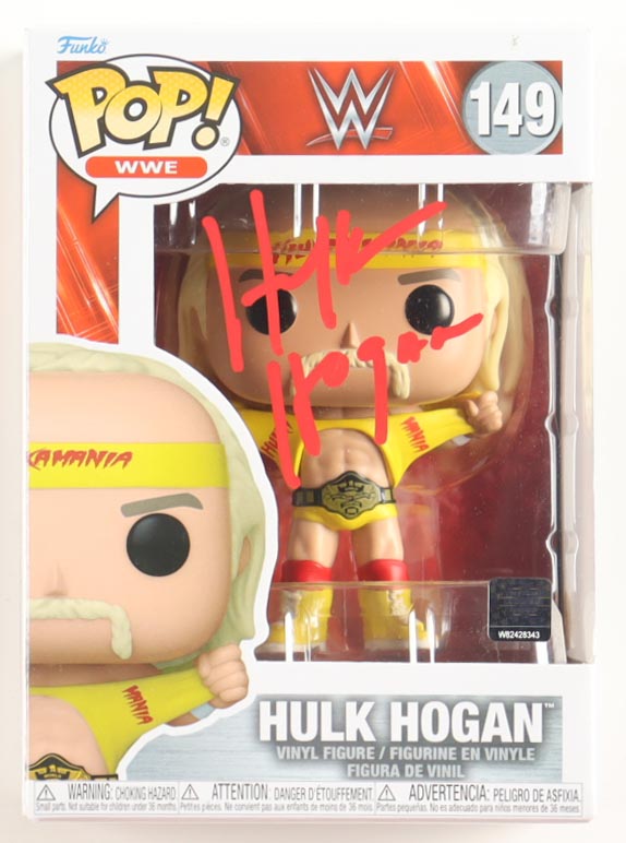 Hulk Hogan Signed WWE #149 Hulk Hogan Funko Pop! Vinyl Figure (JSA) at PristineAuction.com Hulk Hogan Signed WWE #149 Hulk Hogan Funko Pop! Vinyl Figure (JSA) at PristineAuction.com