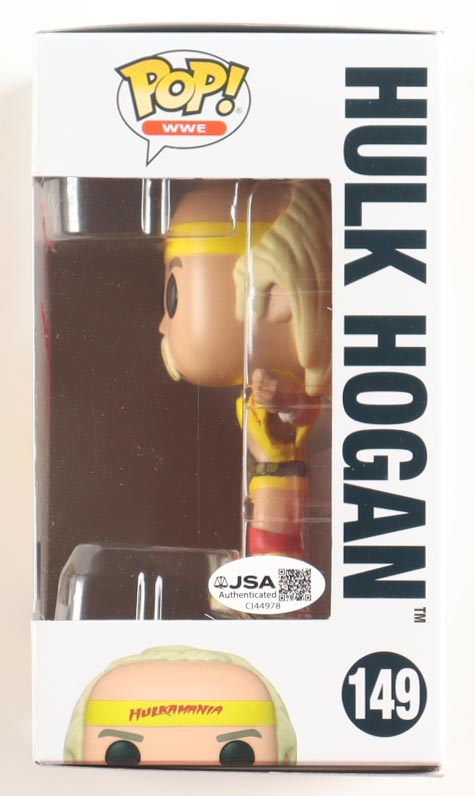 Hulk Hogan Signed WWE #149 Hulk Hogan Funko Pop! Vinyl Figure (JSA) at PristineAuction.com Hulk Hogan Signed WWE #149 Hulk Hogan Funko Pop! Vinyl Figure (JSA) at PristineAuction.com