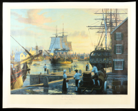"The Columbia Rediviva Leaving Hancock's Wharf" 27x34 LE Signed Lithograph by Robert Massey #148/250 at PristineAuction.com