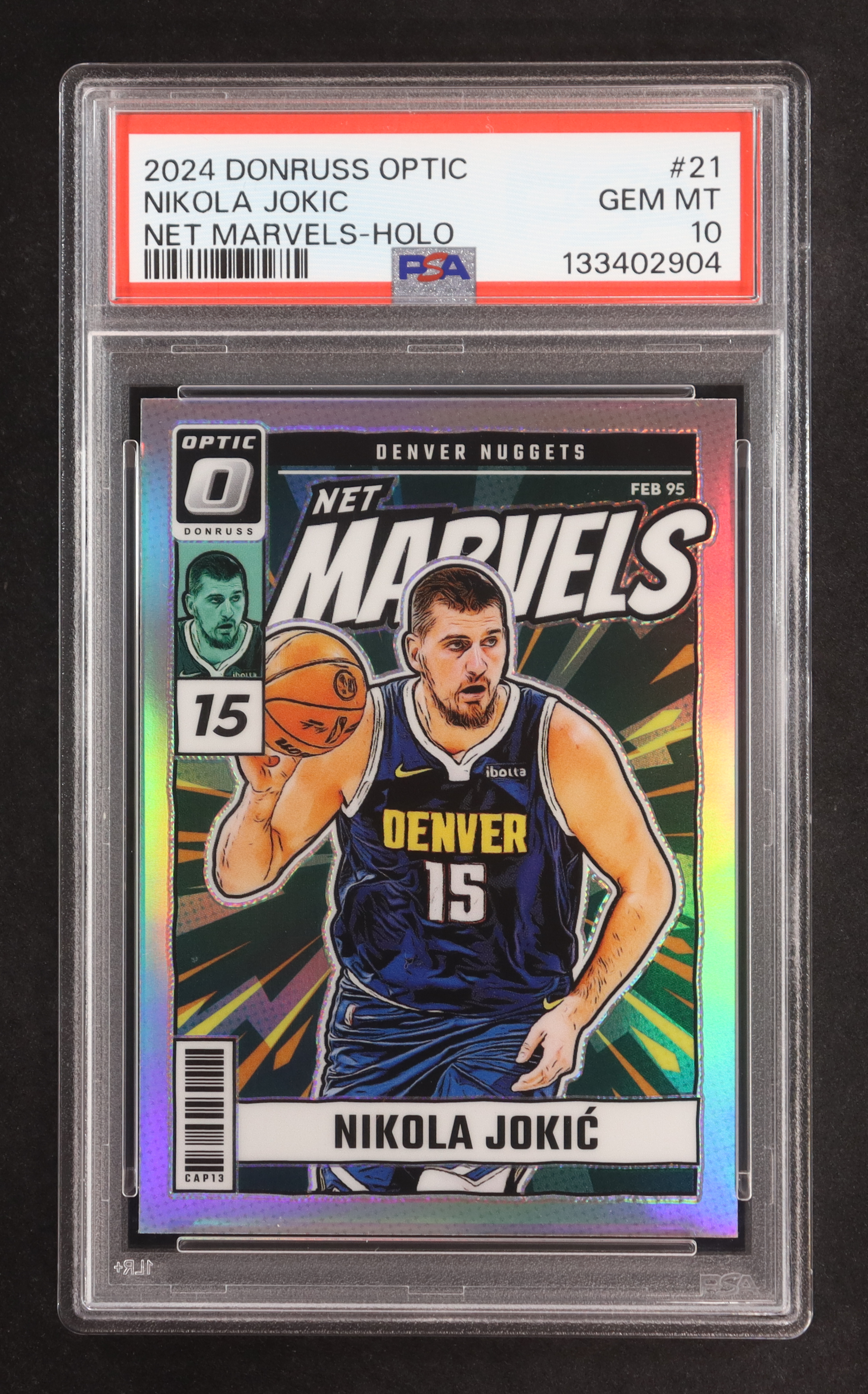 Nikola Jokic 2024-25 Donruss Optic Net Marvels Holo #21 (PSA 10) at PristineAuction.com Nikola Jokic 2024-25 Donruss Optic Net Marvels Holo #21 (PSA 10) at PristineAuction.com