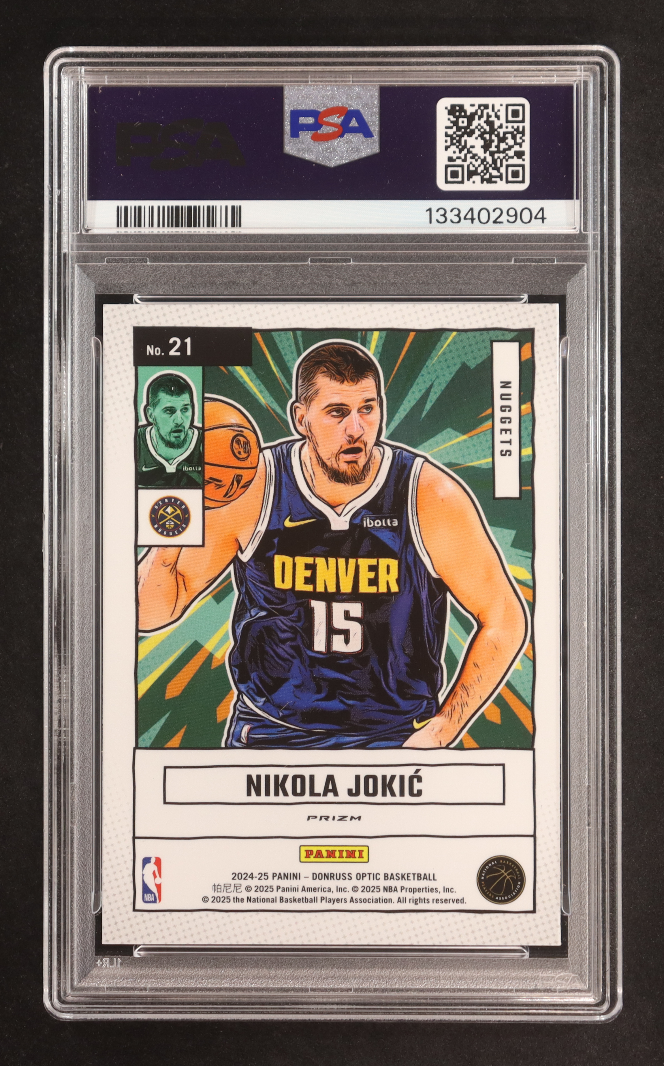 Nikola Jokic 2024-25 Donruss Optic Net Marvels Holo #21 (PSA 10) at PristineAuction.com Nikola Jokic 2024-25 Donruss Optic Net Marvels Holo #21 (PSA 10) at PristineAuction.com